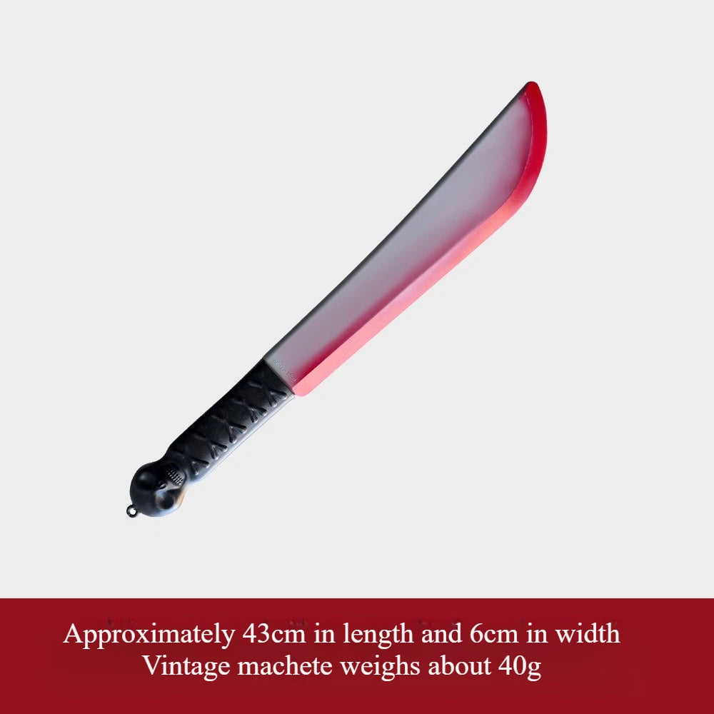 1pcs Halloween Fake Bloody Weapons Plastic Knife Axe Sickle Halloween Costume DIY Cosplay Props Decor Simulation Plastic Knife