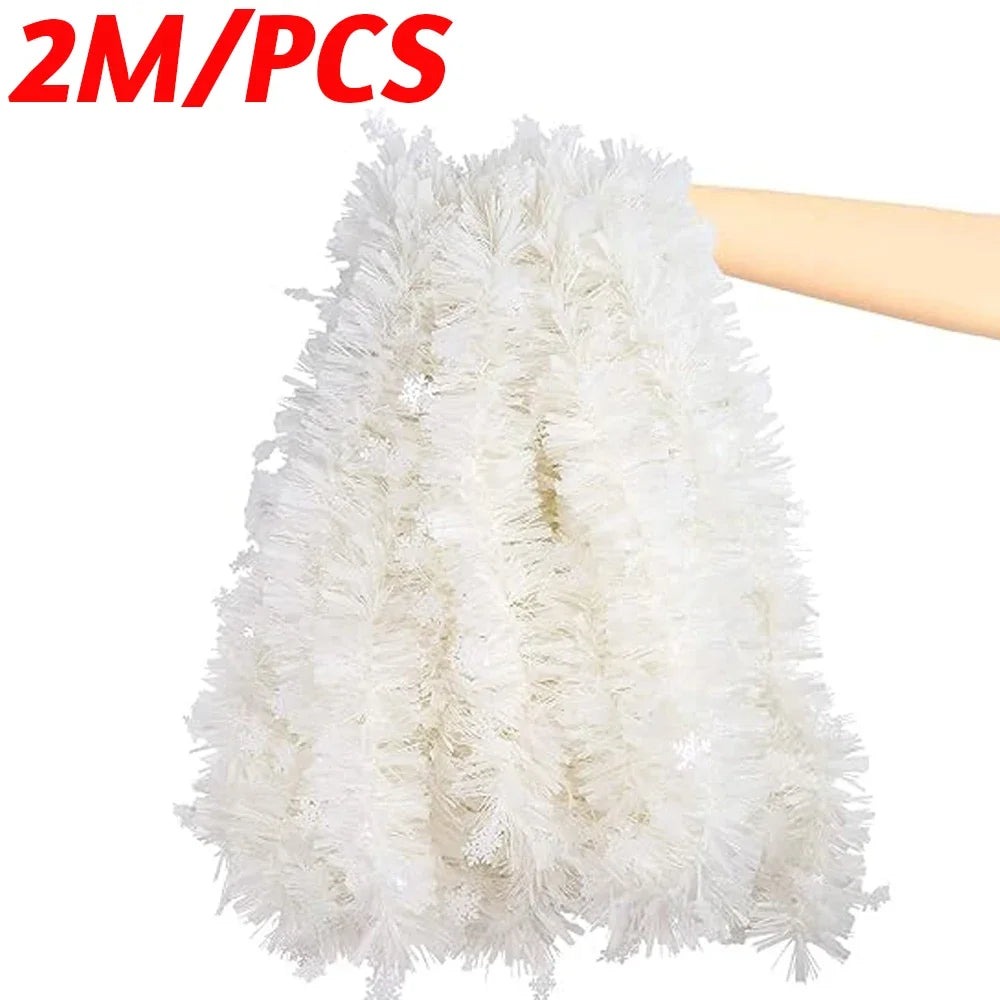 30/2M Black White Ribbon Garland DIY Xmas Tree Hanging Ornament Christmas Halloween Wedding Birthday Party Decoration Supplies