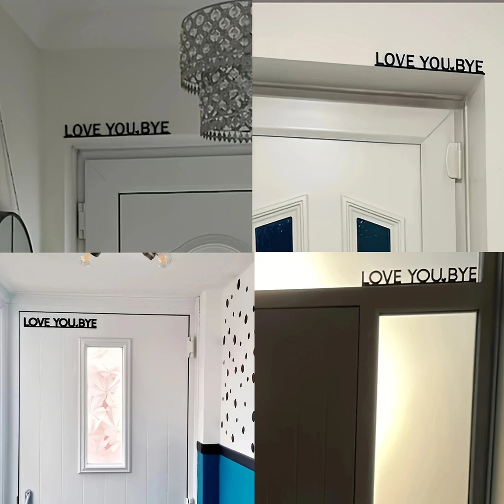 LOVE YOU BYE Metal Love-Themed Wall Art Sign Sculpture Room Wedding Home Decor Indoor Christmas and valentine' s day Decor