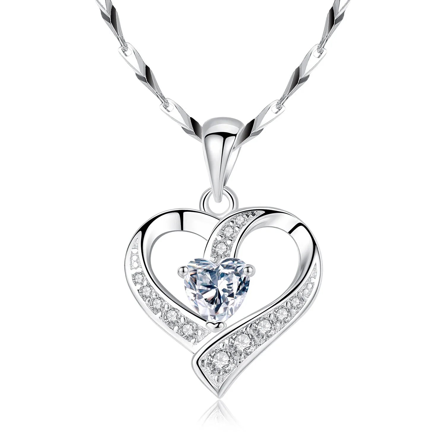 925 Sterling Silver Necklace Pendant Zircon High Quality Chain For Women Luxury Fashion Wedding Engagement Jewelry Party Gifts