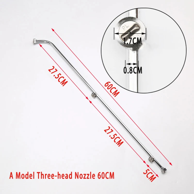 Water power spray gun Stainless Steel 3 head nozzle /4 Head nozzle /5 head nozzle Garden agricultural power spray gun