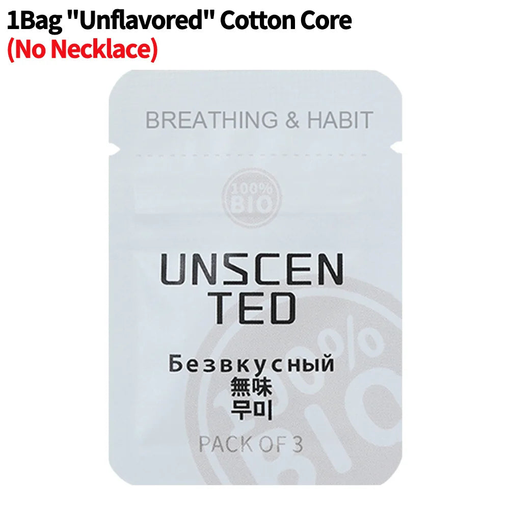 Breathing Necklace with Filter Cotton Quitting Smoking Meditation Pendant Wear Resist Quit Smoking Necklace Stop Smoking Aids