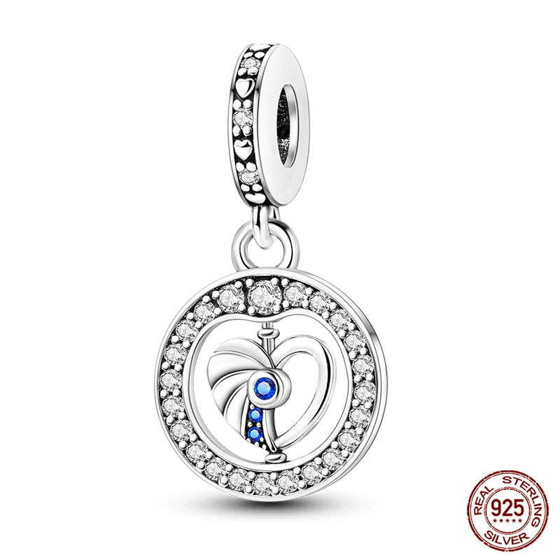 100% Real 925 Sterling Silver Classic Devil's Eye Charms Beads For Women Fit Original Qikaola Bracelets Fine DIY Jewelry Making