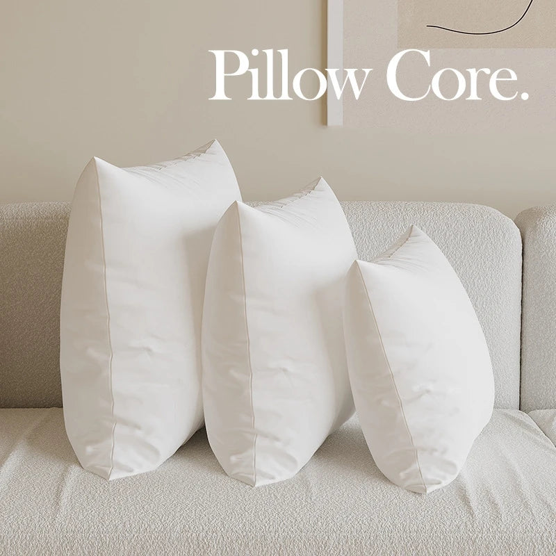 Luxury White Cushion Core Natural Goose Feather & Down Filling Soft Head Pillow Inner Customized Size Hotel Home Decor Pillows