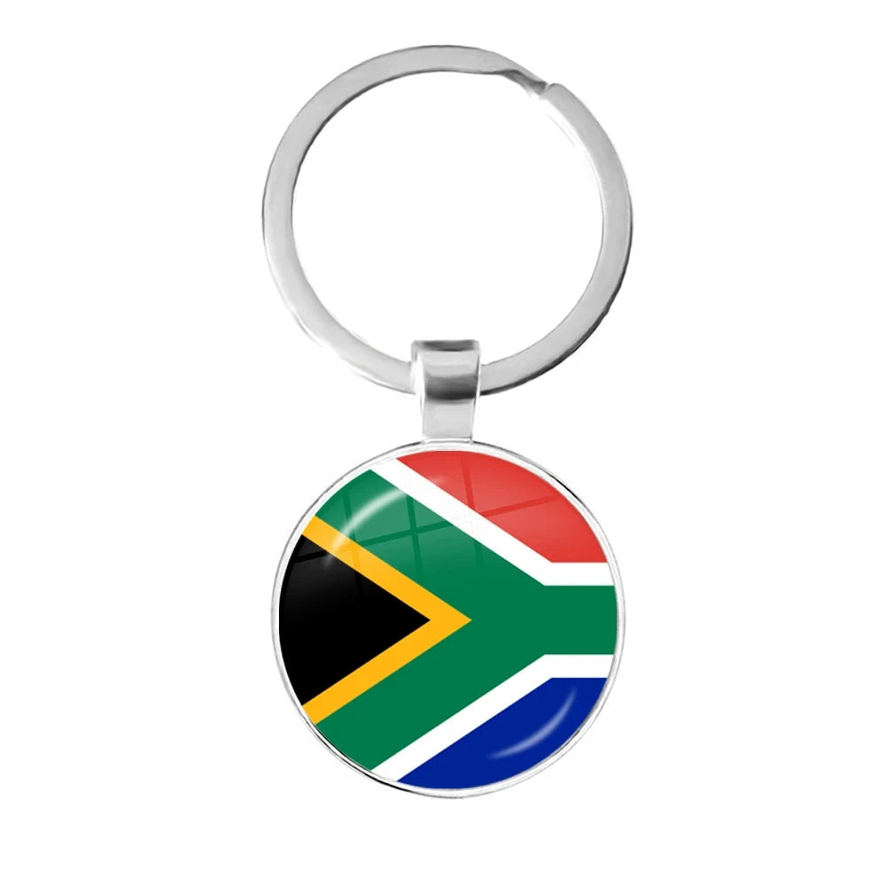 South Africa,Mozambique,Liberia,Cameroon,Cape Verde,Papua New Guinea,Algeria,Belgium,Portugal National Flag Keychains For Gift