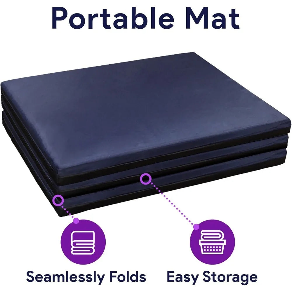 High-Density Impact-Resistant Safety Floor Mat - Aids The Bed of Elderly and Handicapped Patients