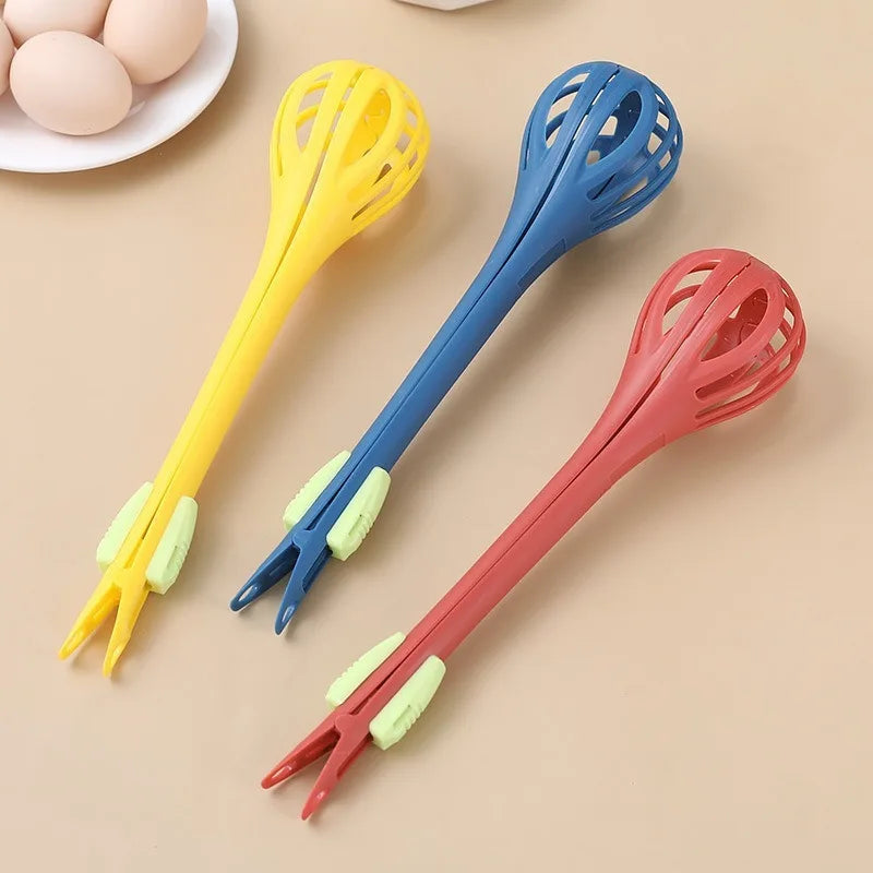 1PC Kitchen Hand Whisk Egg Whisk Poached Egg Tongs Food Tongs Baking Whisk Cream Beater Kitchen Multifunctional Tool  Cooking