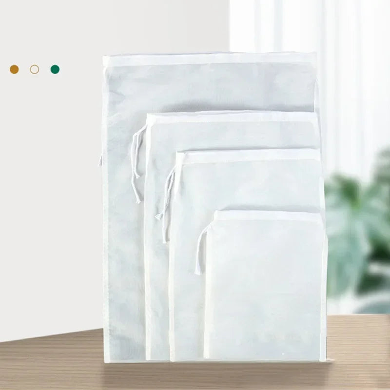 1pc Nylon Filter Bag for Brewing Malt Coffee Beans Boiling Strainer Residue Filtration Tool Mesh Bag Wine Soy Milk Colanders