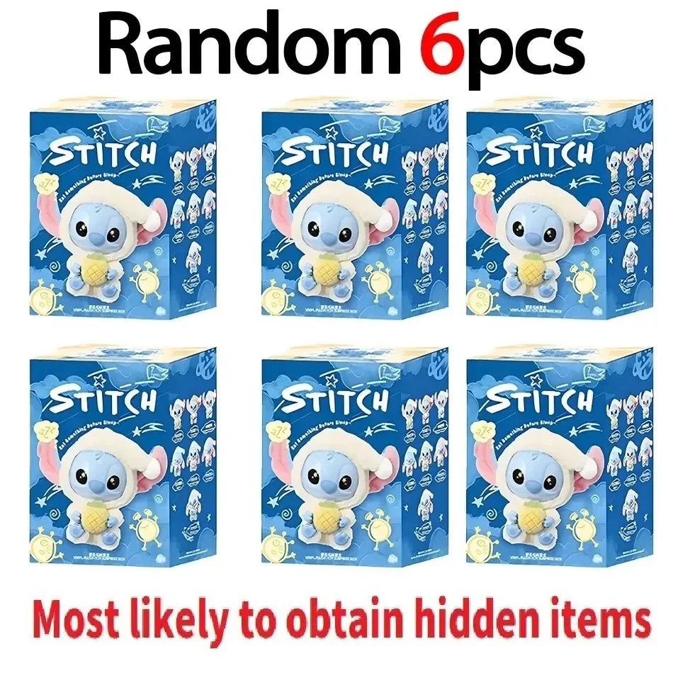 NEW Stitch Eat Something Before Sleep Series Blind Box Plush Dolls Pendant Cute Doll Ornament Mystery Box Surprise Toys Gifts