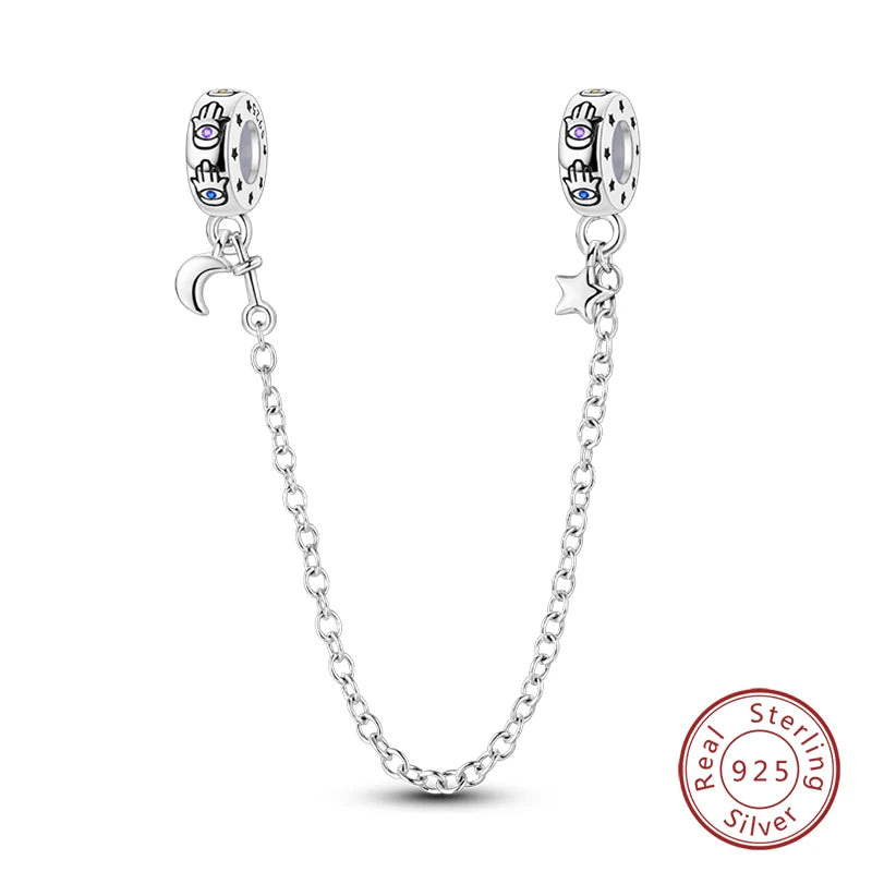 100% Real 925 Sterling Silver Classic Devil's Eye Charms Beads For Women Fit Original Qikaola Bracelets Fine DIY Jewelry Making