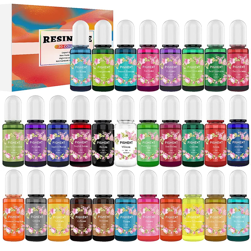Epoxy Resin Pigment Kits Candle Dye Liquid Colorant DIY UV Epoxy Resin Mold Jewelry Making Candle Soap Making Dye Pigment Sets