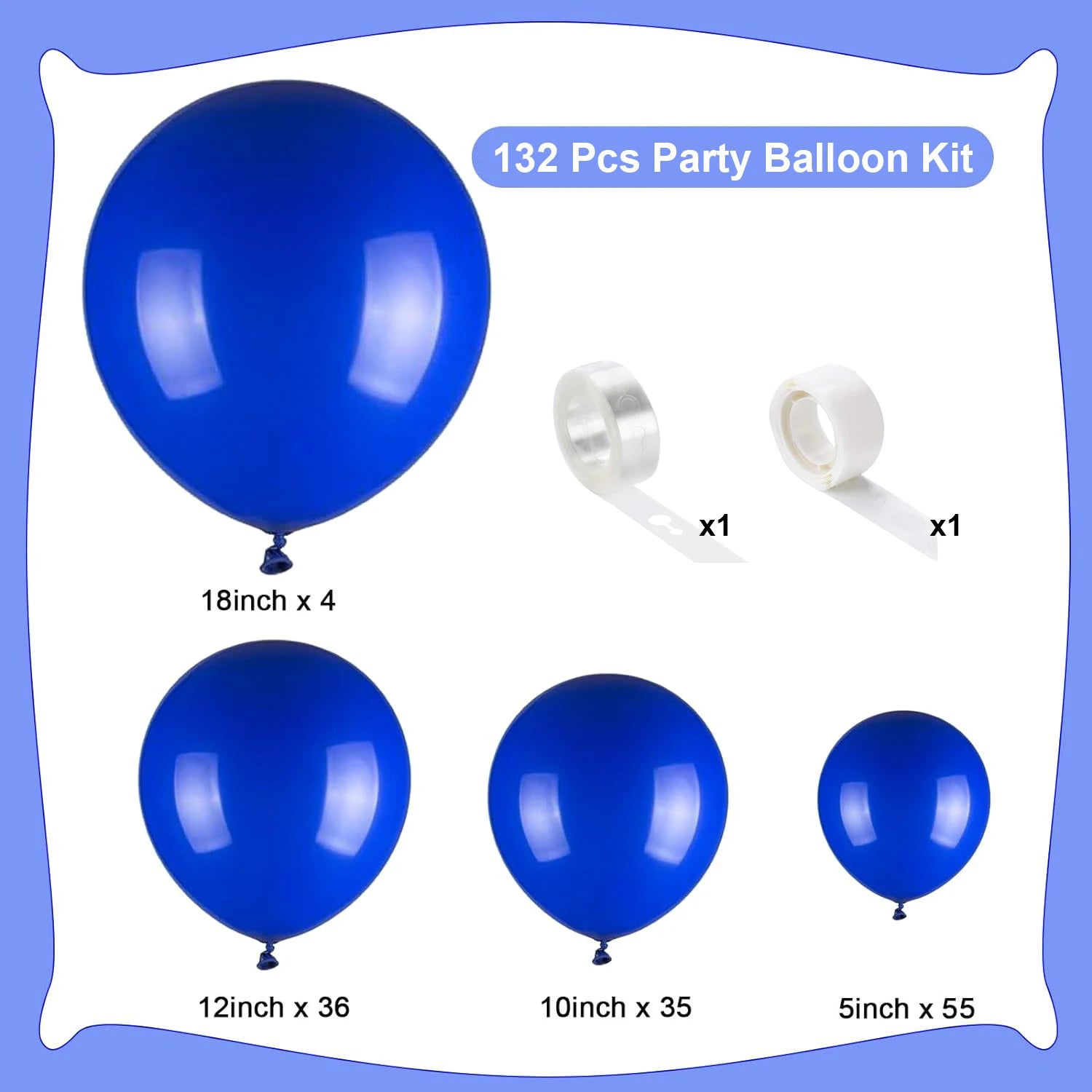 132PCS multi-color latex balloon set suitable for birthday parties, weddings, Valentine's Day party decoration