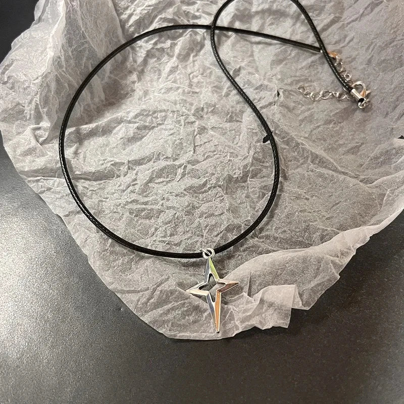 Y2k Love Heart Necklace for Women Fashion Hip Hop Red Hearts Pink Pendants Necklaces Rope Chain Girls Rave Gift Gothic Jewelry