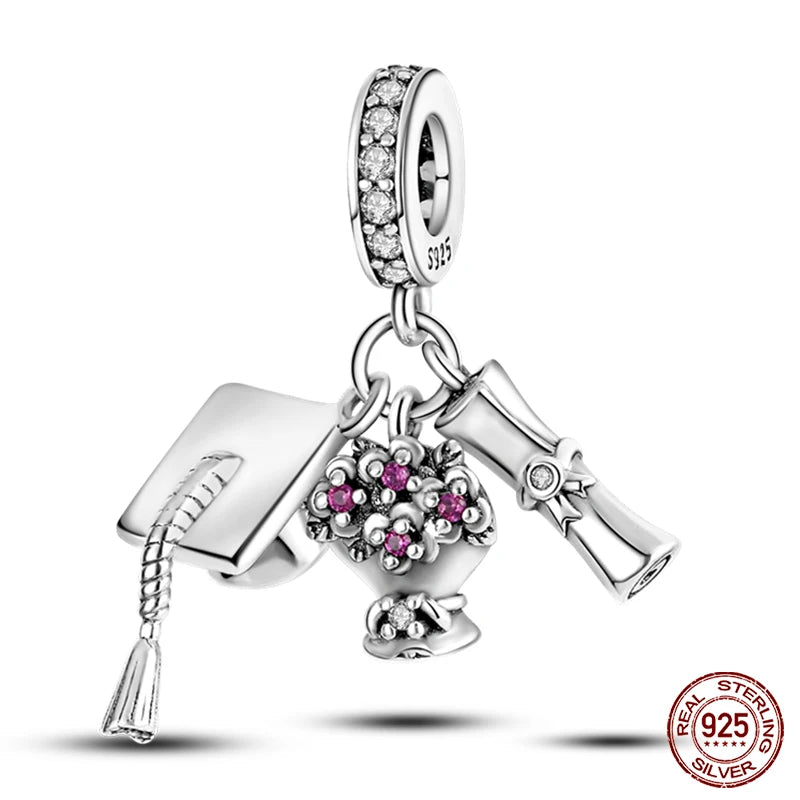 925 Silver Fashion Camera Coffee Cup Flower Charms Beads Fit Qikaola 925 Original Bracelet DIY Birthday Jewelry Making For Women