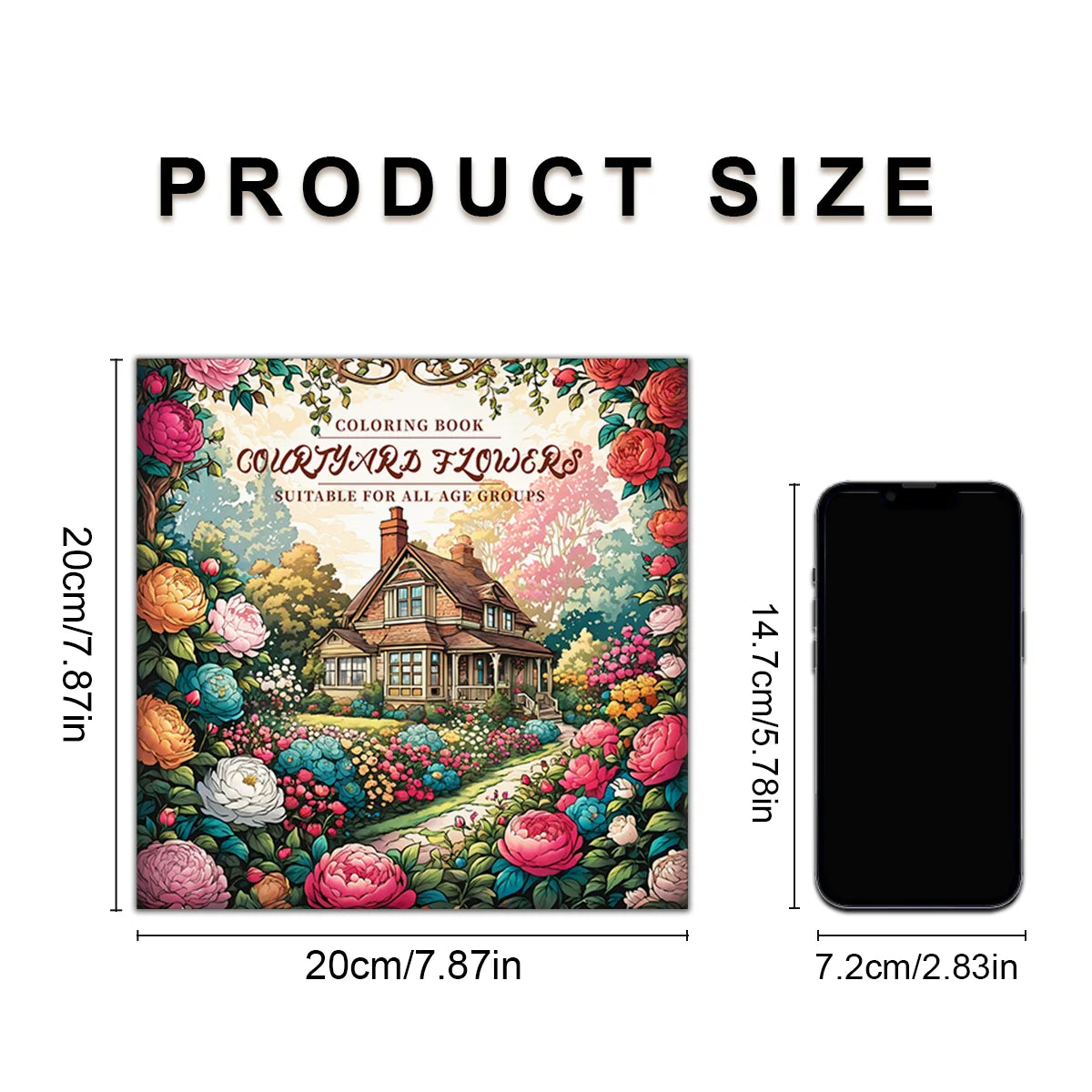 Garden Flowers Coloring Book for Adults Cute Comfy Daily Activities for Educational DIY Relaxation Children Drawing Books