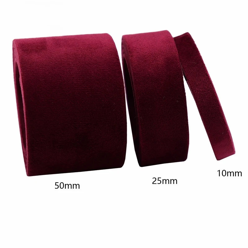 1m Velvet Fabric Ribbon for DIY Hair Bow Pet Rope Accessory Materials Decorative Ribbons for Crafts