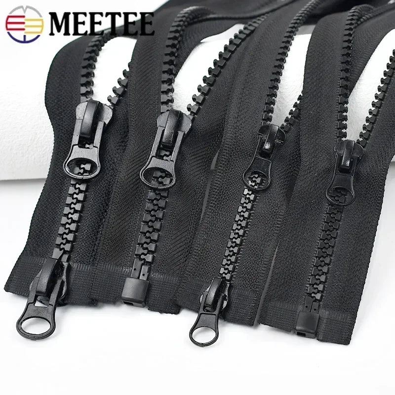 1Pc 5# 8# Sewing Resin Zipper 60-300cm Single/Double Zippers Sliders Long Zip Coat Tent Zips Repair Kit Bag Clothes Accessories