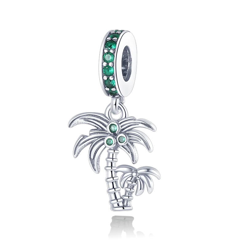 New 925 Sterling Silver Cactus Four Leaf Clover Charm Spring Green Series Bead Pendant For Original Beads Bracelet DIY Jewelry