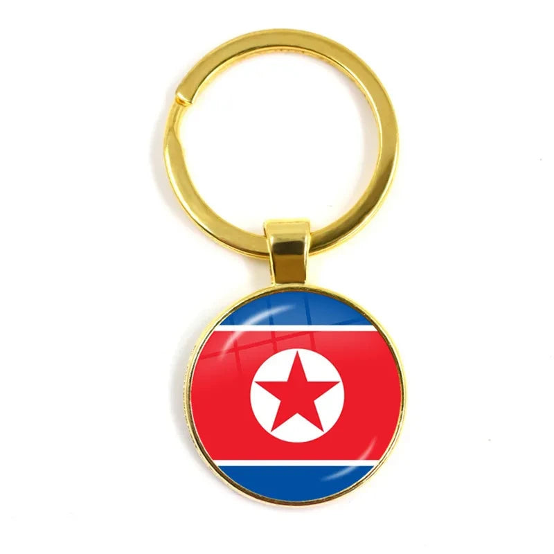 Iraq, Yemen, Nepal, Bangladesh, Maldives, Lebanon Flag Keychain 25mm Glass Keychain As a Gift To Friends  Gift