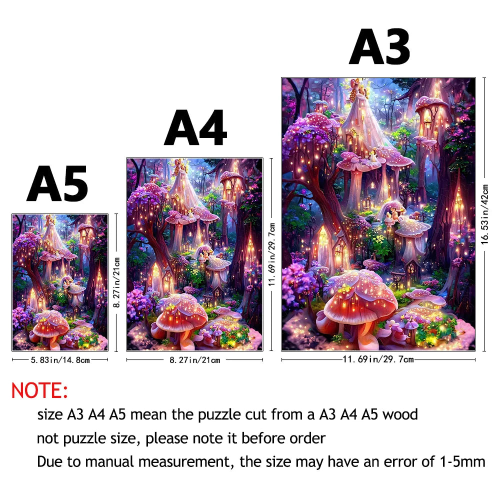 Castle Wooden Puzzle Romantic Fantasy World Handmade Exploration Fun Art World Puzzle Gift Surprise Children's Puzzle Toys