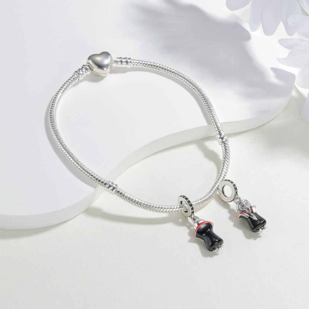 925 Sterling Silver Dracula Vampire Pendant Beaded DIY Fit Bracelet Jewelry Making Charm Lady Jewelry Lover Halloween Gift