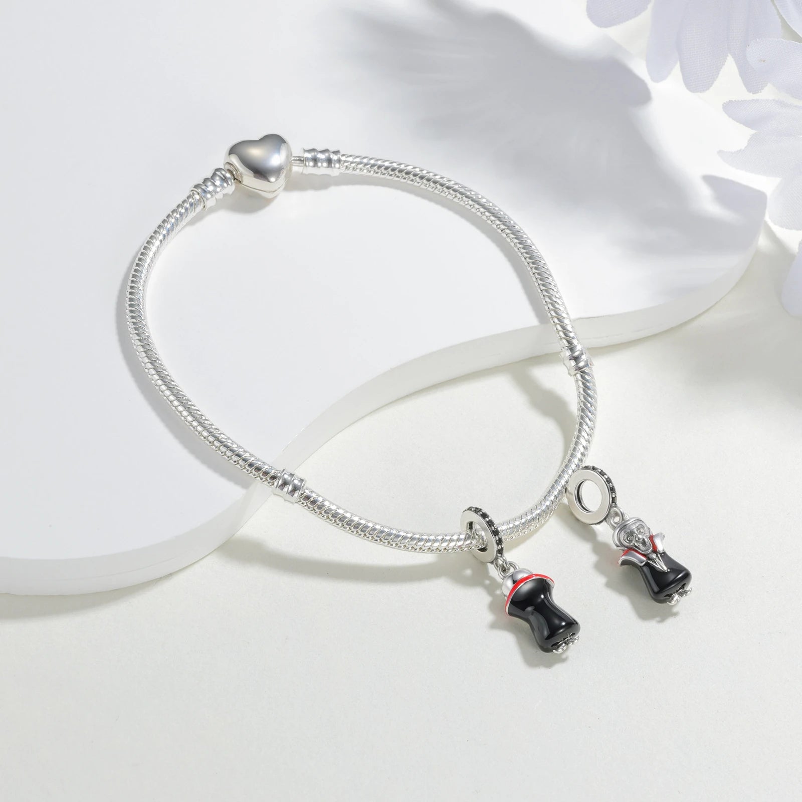 925 Sterling Silver Dracula Vampire Pendant Beaded DIY Fit Bracelet Jewelry Making Charm Lady Jewelry Lover Halloween Gift