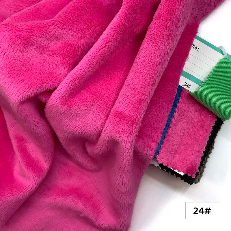 Plush Fabric 5mm Pile Length 100 Polyester 100 Colors Can Be Choose Hair Material For Popular Cotton Dolls DIY Handmade Fabric