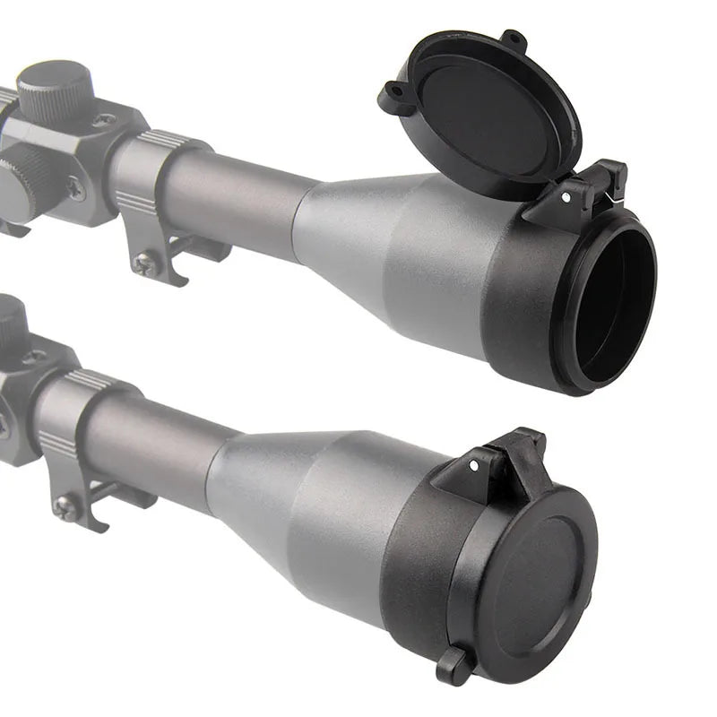 Rifle Scope Lens Cover Spring Up Quick Flip Openning Lens Dustproof Cover Protection Cap for 25-69mm Caliber Hunting Riflescopes