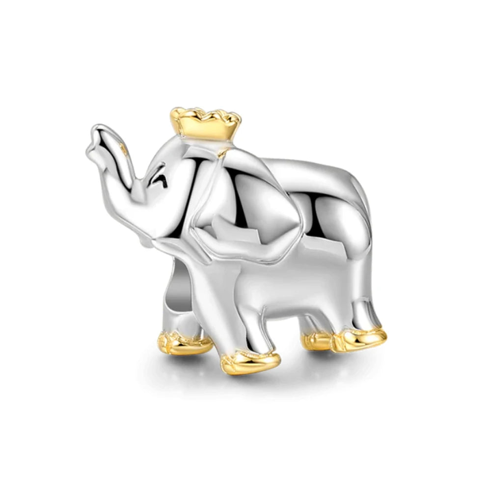 New 925 Sterling Silvering Panda Elephant Porker Charm Of 925 Chain Beaded Fit Original Pendant Bracelet DIY Ladies Jewelry