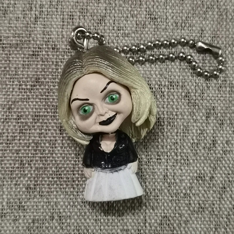 Original Chucky Anime Cartoon Horror Bride Figure Keychain Pendant Limite Collect Movie Film Model Toy Halloween Gift for Adult