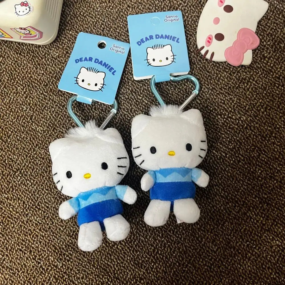 Sanrio Hello Kitty Daniel's Love Buckle Doll Pendant Keychain Japanese Cute Cartoon Kitty Cat Pendant Keychains Bag Accessories
