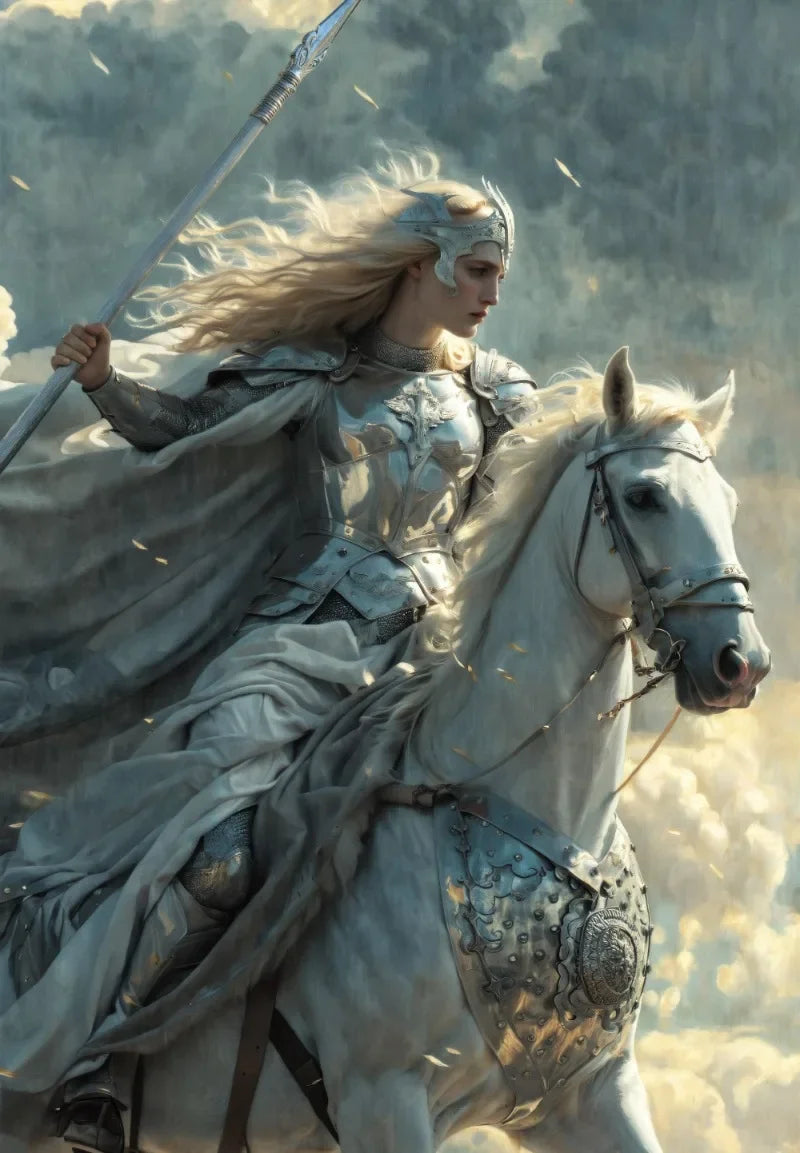 MINISO Oil Painting By Numbers Lady Knight Dark Demon Drawing Canvas DIY Pictures By Numbers Home Decor 