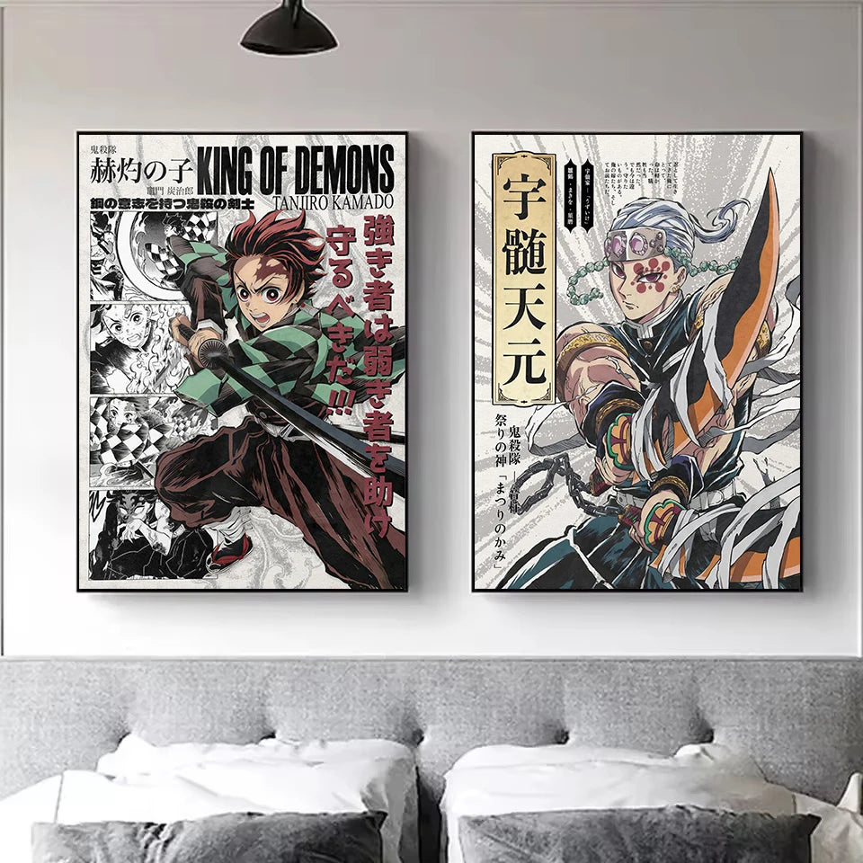 Japanese Hot Anime D-Demon Slayer Kimetsu No Yaiba Infinity Castle 2025 Manga Poster Canvas Painting Wall Pictures Home Decor