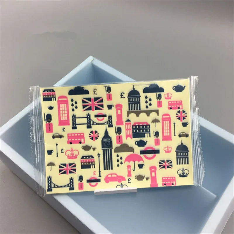 100Pcs DIY Handmade Nougat Candy Packaging Oil Paper Milk  Taffy Wrapper New Year Xmas Party Decor