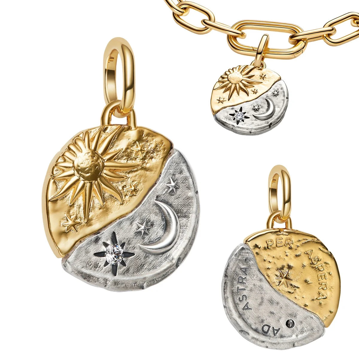 Hot Sale Original 925 Sterling Silver Star & Moon Charms Earrings Ring Beads Pendant Fit Bracelet Necklace DIY Fine Jewelry Gift