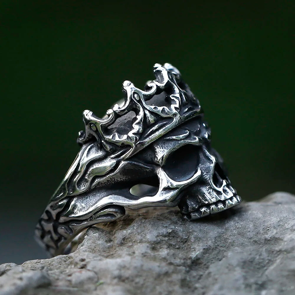 2022 NEW Men's 316L stainless steel rings Vintage Halloween Gothic Calvarium Skull punk ring fashion jewelry free shipping