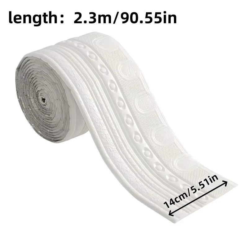 1PC 2.3m/90.55inch Stickers Self Adhesive Wall Trim Line Skirting Border Home Room Decoration Bedroom