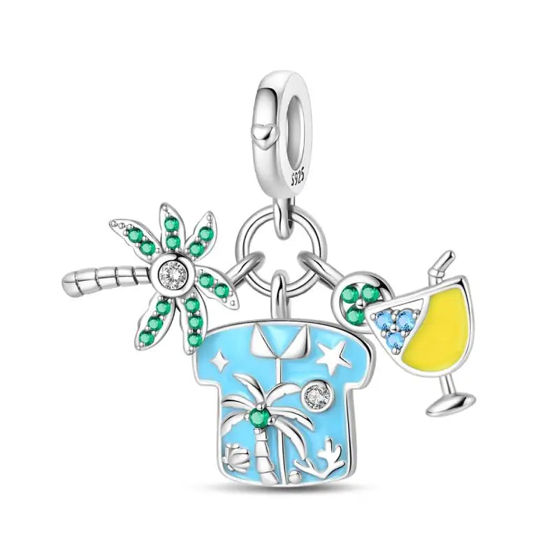 925 Sterling Silver Crab Beach Ocean Vacation Beads 3mm DIY Holiday Fine Jewelry Gift Making