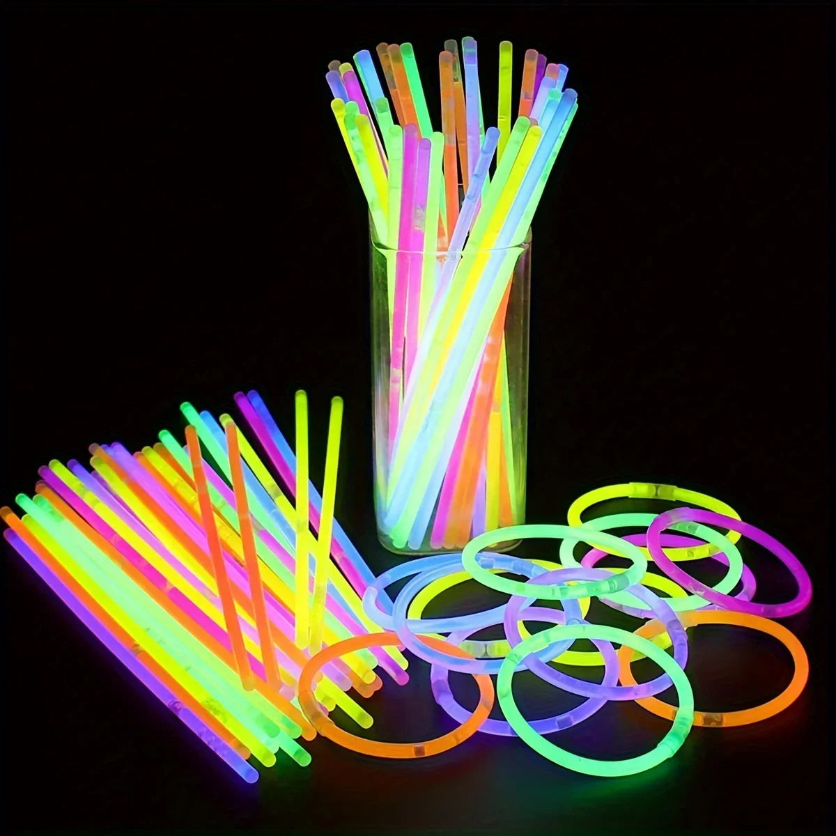 30/60PCS Plastic Glow Sticks Bulk 8 Inch Multicolor Glow in the Dark Accessories for Party Decorations Emergency Lighting ZSY