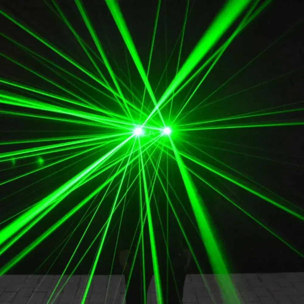 LED Green Laser Glasses - Ideal for Carnival Parties and Cosplay