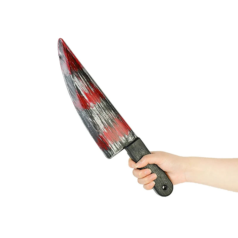 Halloween Fake Bloody Weapons Plastic Knife Axe Sickle Horror Weapons Cosplay Party Props Halloween Decorations Kids Favor Toy