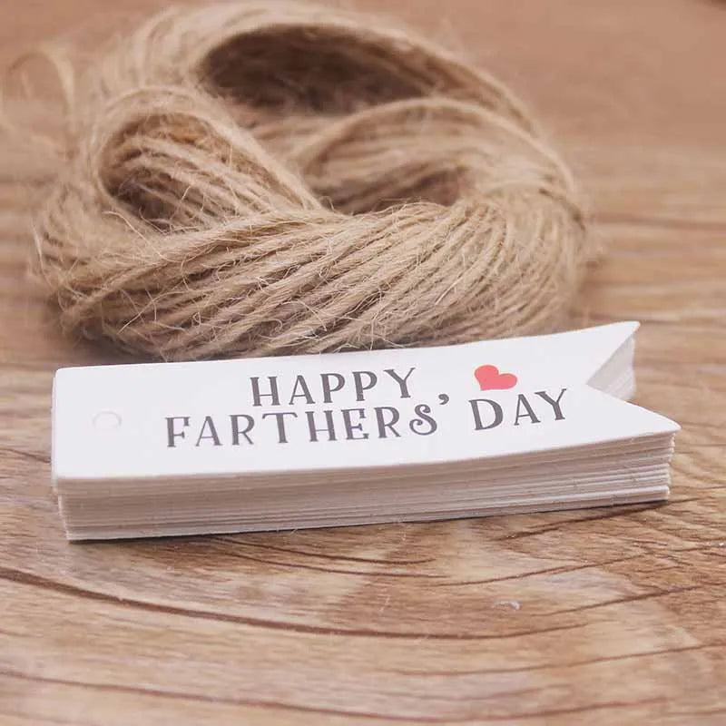 100pcs Kraft Gift Tags with 20m Rope Thank You Paper tags for  Gift New Year Halloween Christmas Label Party Decoration