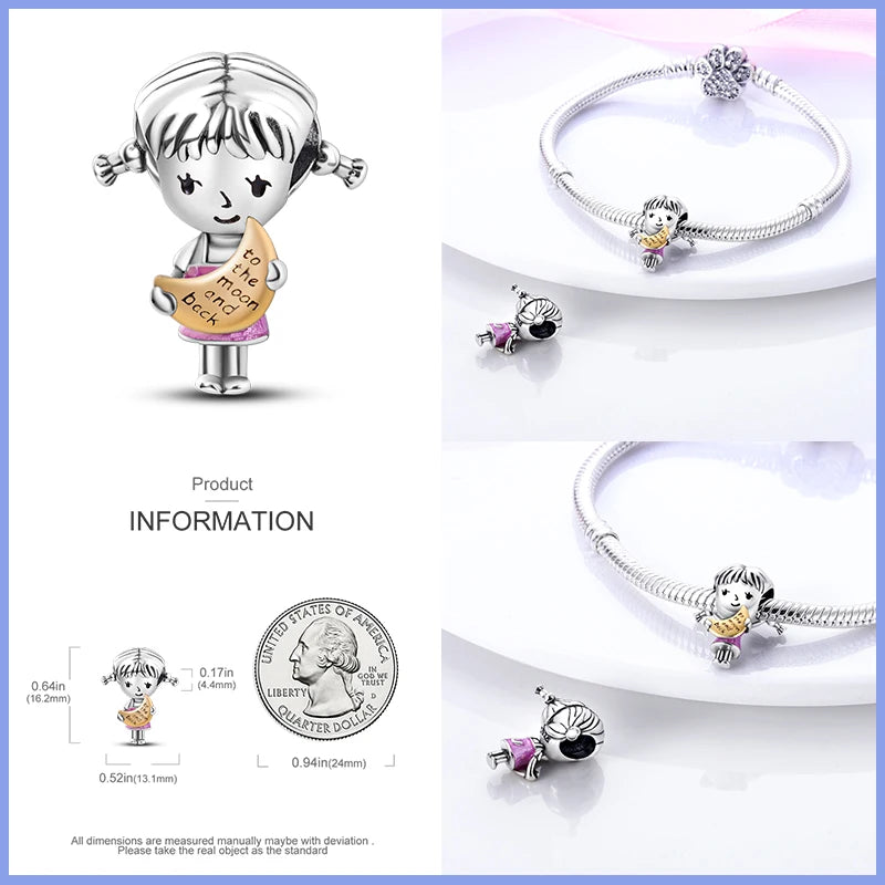 new in Real 925 Sterling Silver Boys and Girls Bicycle Charms Beads Fit Qikaola 925 Original Bracelets Fine DIY Jewelry Making