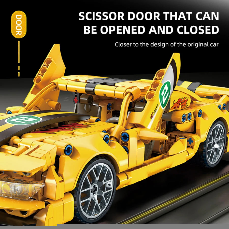 ToylinX 1/18 451 PCS Model Building Blocks Automobile DIY Vehicle Toy Model Christmas And Halloween Toys Gifts For Children