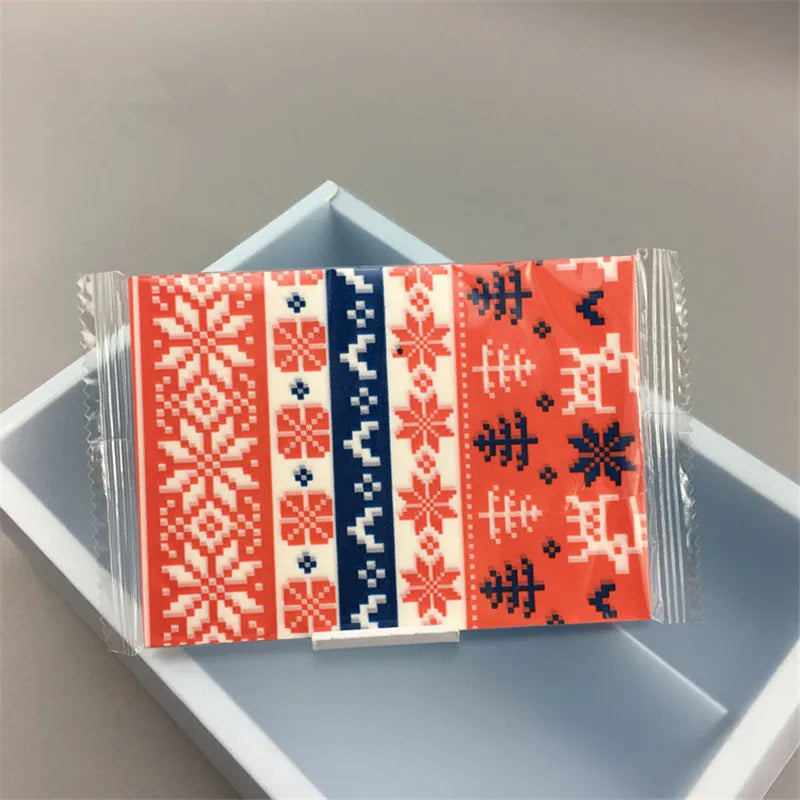 100Pcs DIY Handmade Nougat Candy Packaging Oil Paper Milk  Taffy Wrapper New Year Xmas Party Decor