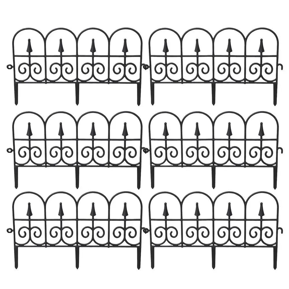 Garden Border Edging Fence 6pcs Garden Fence Panels Flexible Detachable Tree Fence Weatherproof Splicing Fence Landscape Path