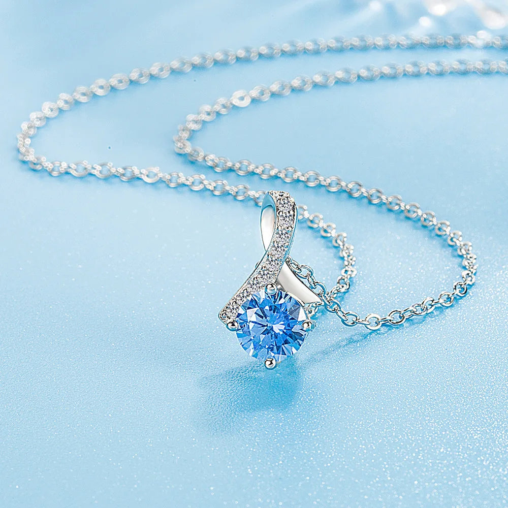 925 Sterling Silver Necklace for Women Simple Irregular Heart Moon Trendy Simple Geometric Handmade Chocker Fine Jewelry