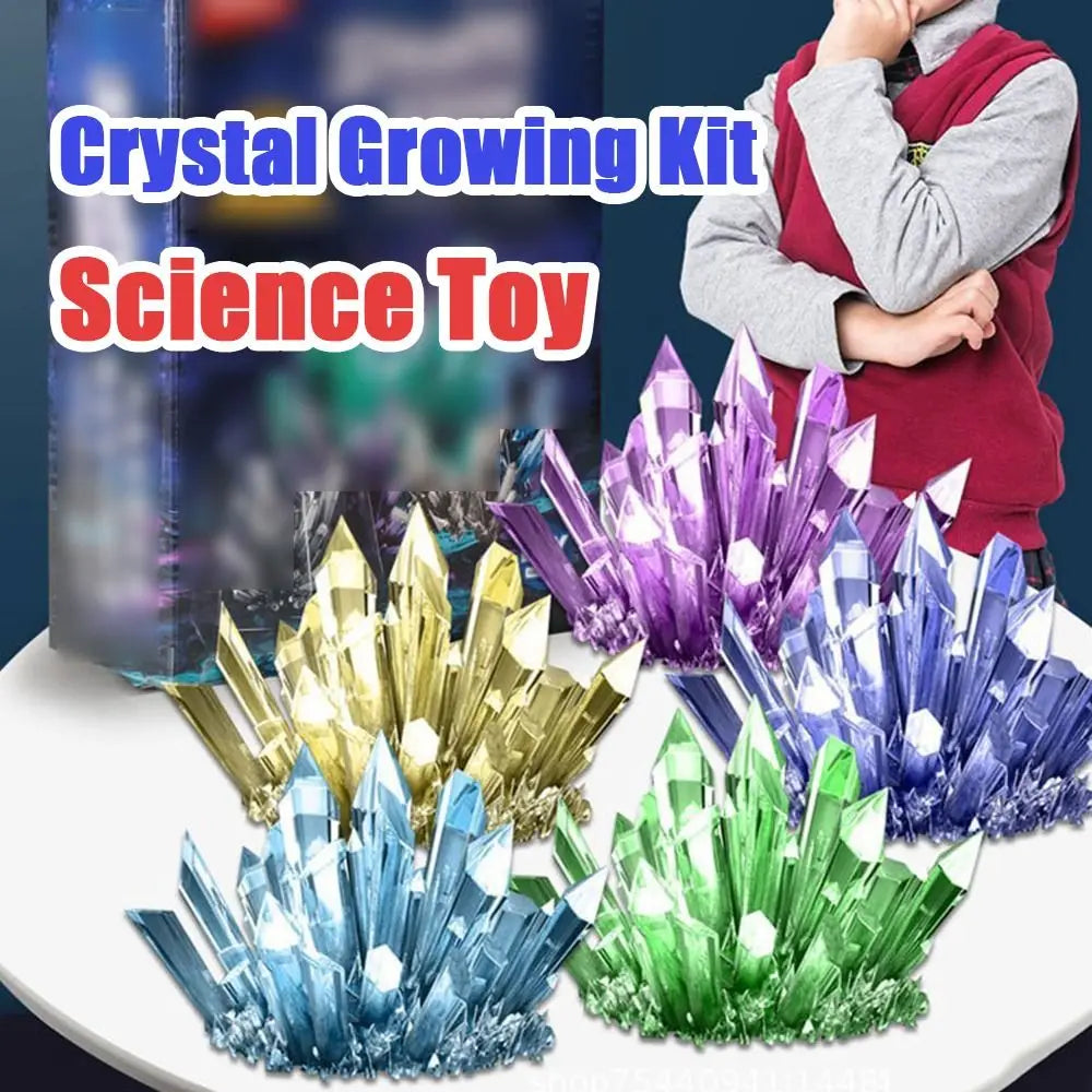 Crystal Growing Kit, Grow 6 Crystals with Light Up Display Stand, Science Kit for Kids Ages 8-14, Educational STEM Toy Gifts