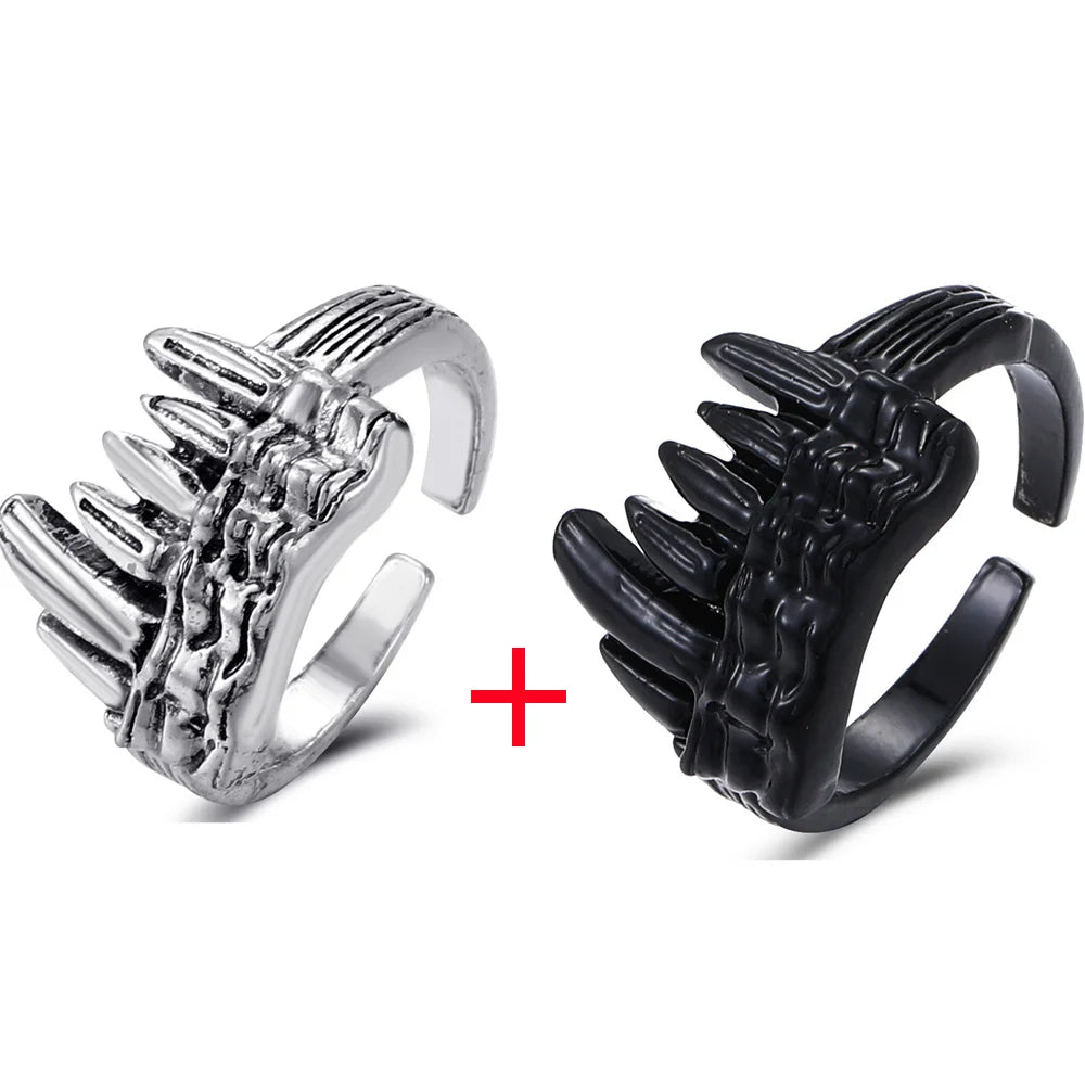 Punk Alien Ring Alloy Men's and Women's Jewelry Halloween Party Birthday Gift Fashion Decoration Finger Accessories 2024 trend