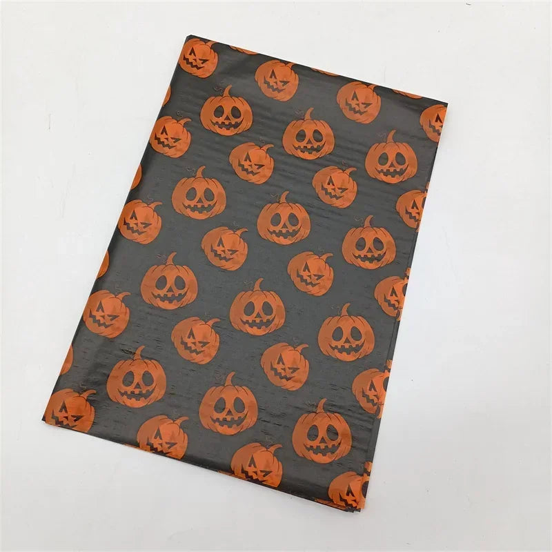 20*14inch Halloween Wrapping Paper, Skull/Spider Web Pattern Gift Wrap Tissue Paper Decorative Craft Paper for Party 20 Sheets